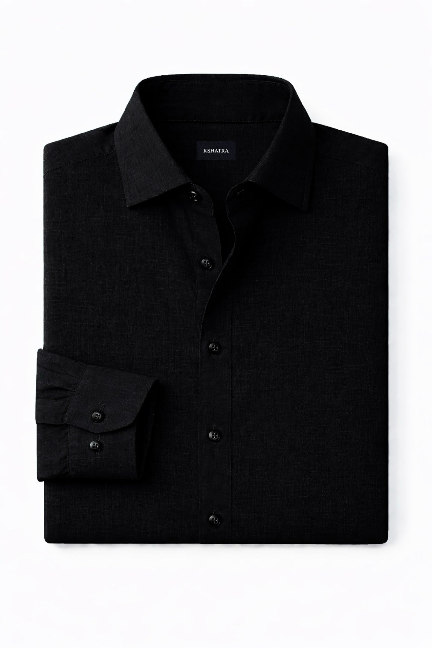 Handwoven Shirt — Midnight Black
