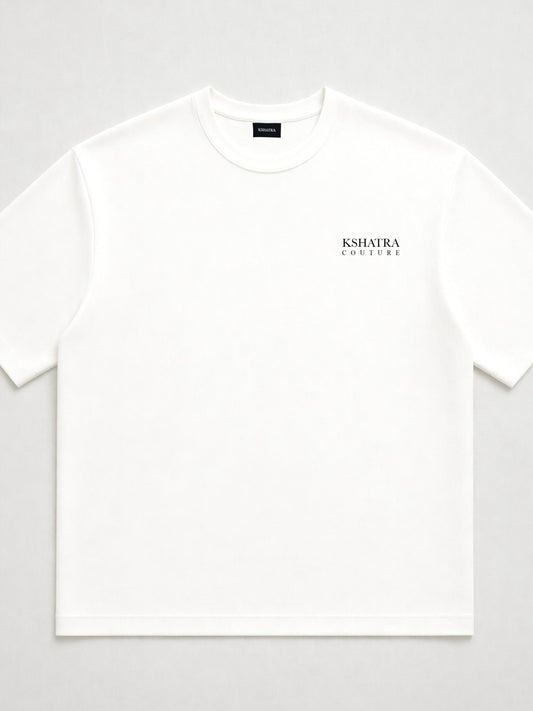 Couture Boxy Oversized Tee — Off White