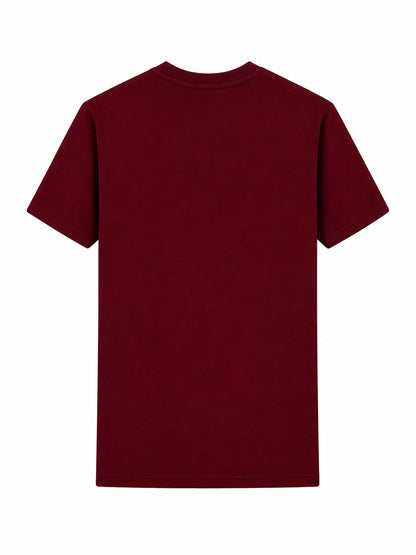 Couture Fitted Tee — Crimson Burgundy Red