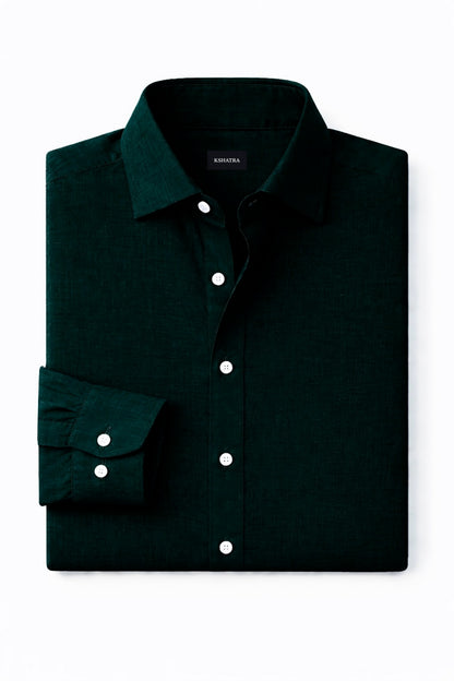 Handwoven Shirt — Deep Forest