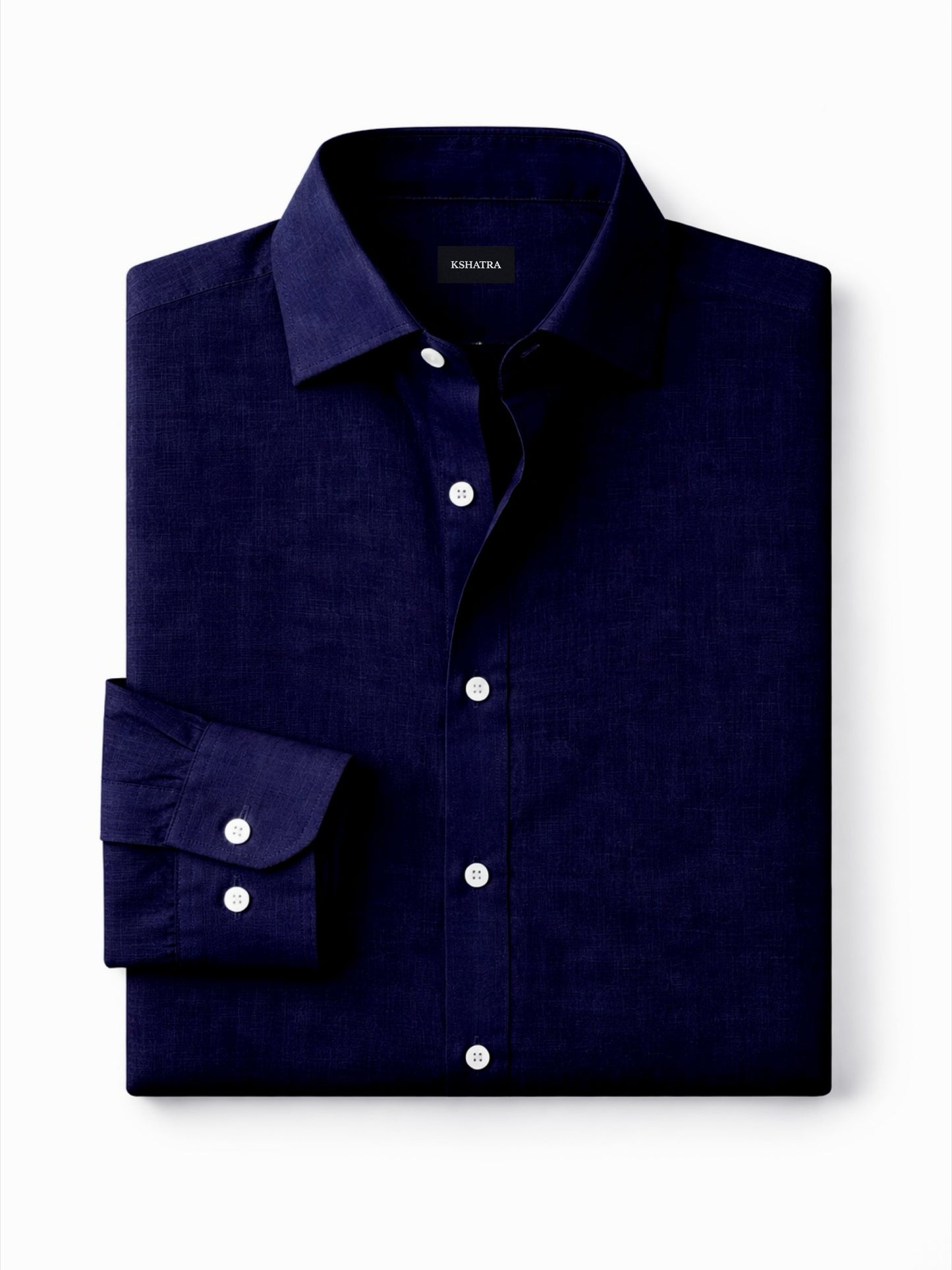 Handwoven Shirt — Navy Blue
