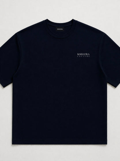 Couture Boxy Oversized Tee — Midnight Navy