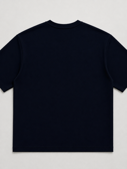 Couture Boxy Oversized Tee — Midnight Navy