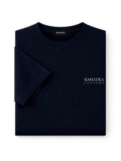 Couture Boxy Oversized Tee — Midnight Navy