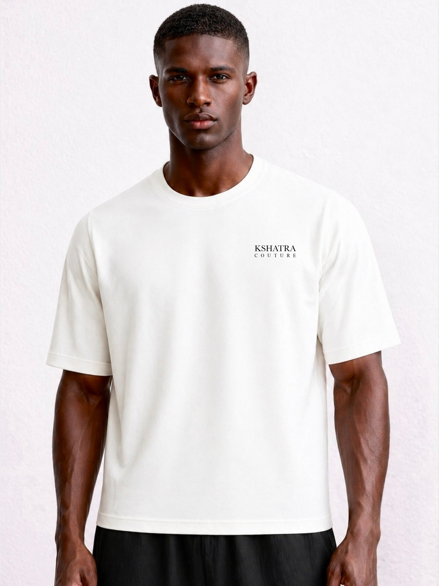 Couture Boxy Oversized Tee — Off White