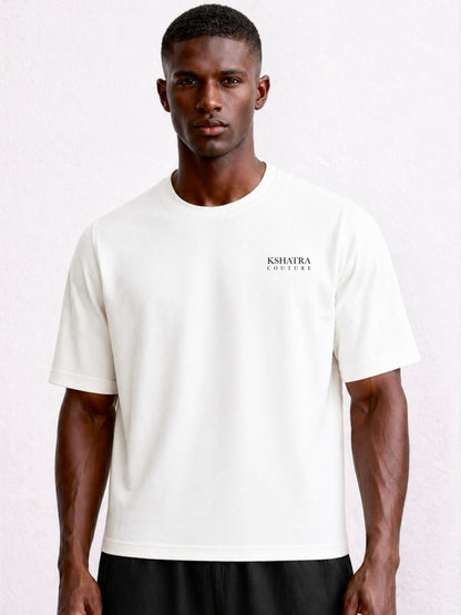 Couture Boxy Oversized Tee — Off White
