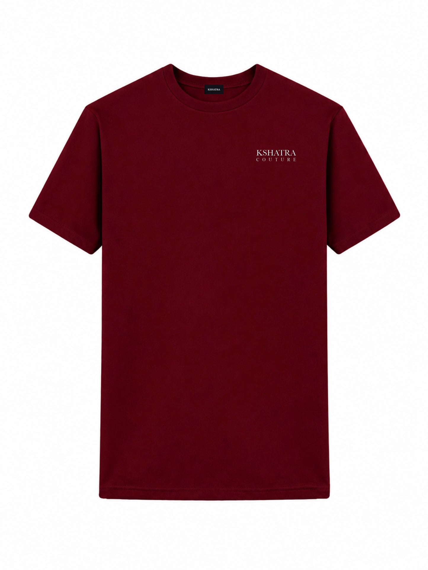 Couture Fitted Tee — Crimson Burgundy Red